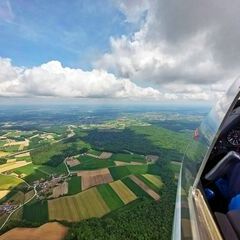 Flugwegposition um 10:45:21: Aufgenommen in der Nähe von Sveti Jurij ob Ščavnici, 9244 Sveti Jurij ob Ščavnici, Slowenien in 810 Meter